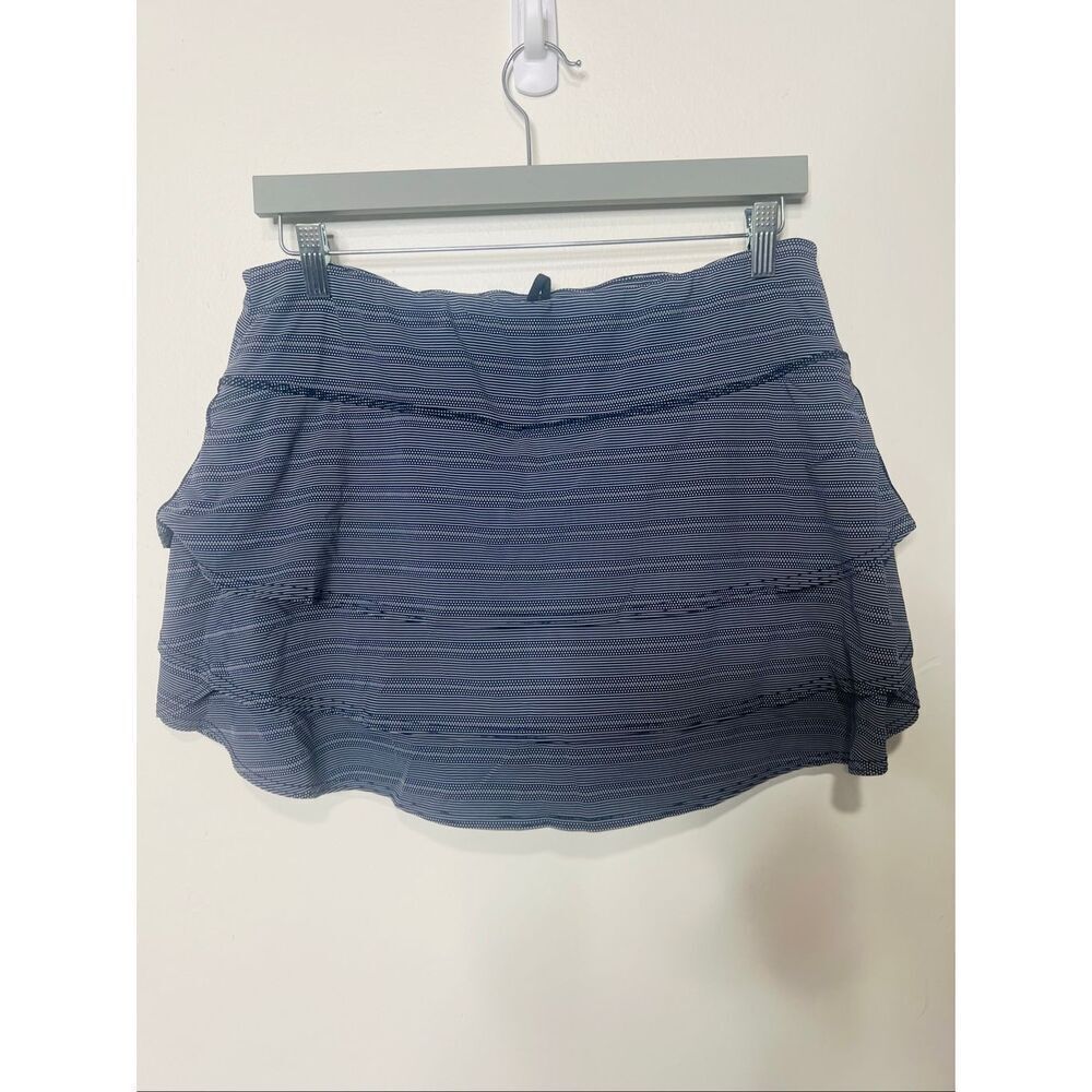 Athleta Dot Stripe Swagger Skort Navy Blue Sz XL GREAT CONDITION!